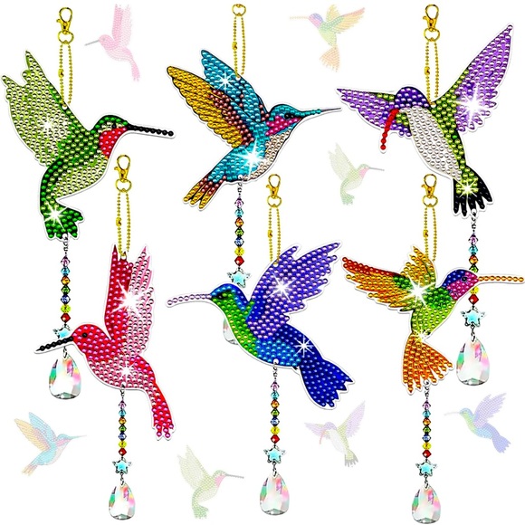 Other - 6 pcs Set Hummingbird Crystal 5D DIY Diamond Painting